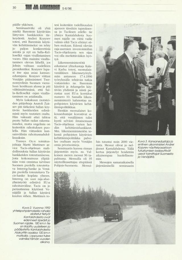 Andrey Kozyrev oli Barentsin käytävän kehittämisseminaarin yksi pääpuhuja.