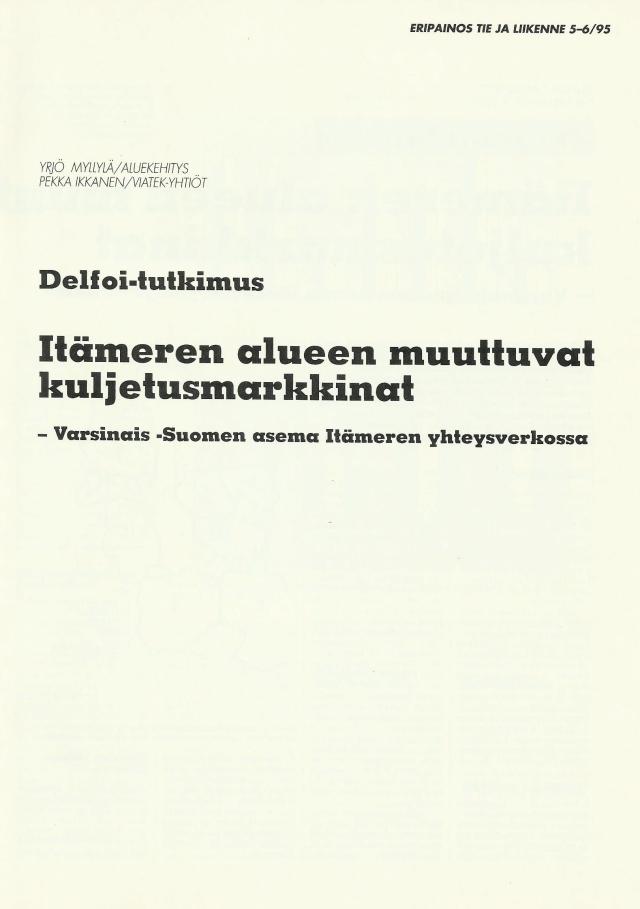 Delfoi-tutkimus, Tie- ja Liikenne 5-6,95