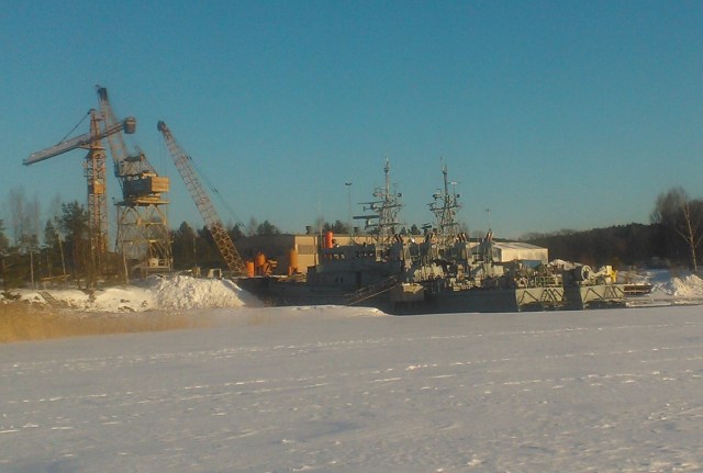 Teijon telakka maaliskuussa 2013.