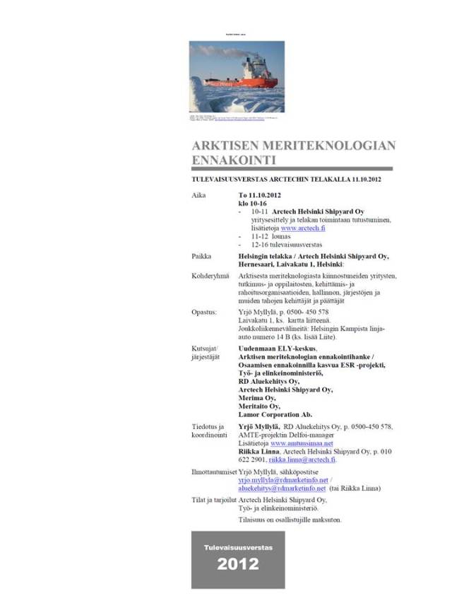 Tulevaisuusverstas 11.10.2012