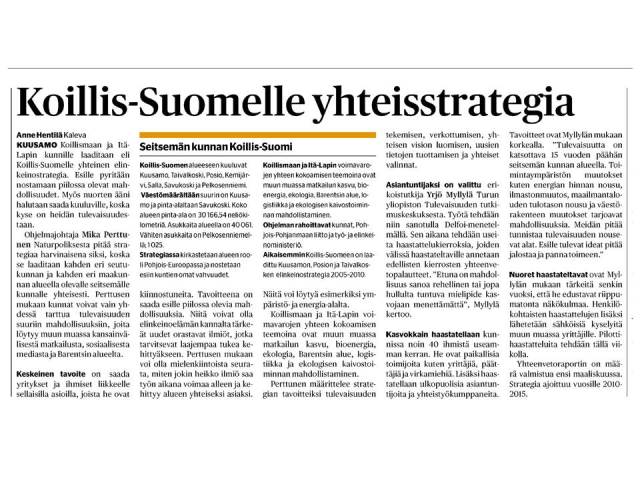 Delfoi, Koillis-Suomi, Viestintäsuunnitelma8